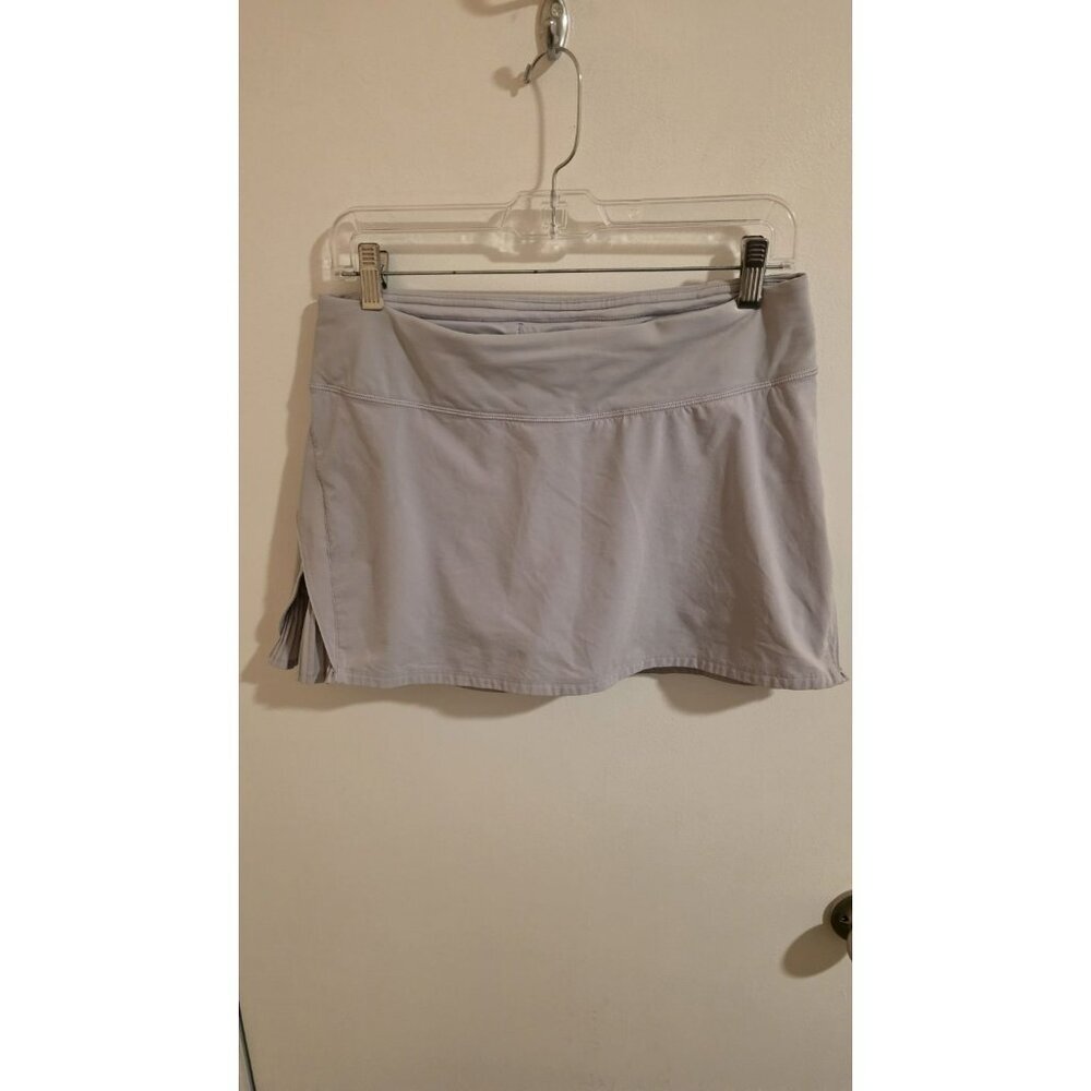 Lululemon Skort Play Off The Pleats Skirt Light Gray Womens Size 8 Medium Yoga